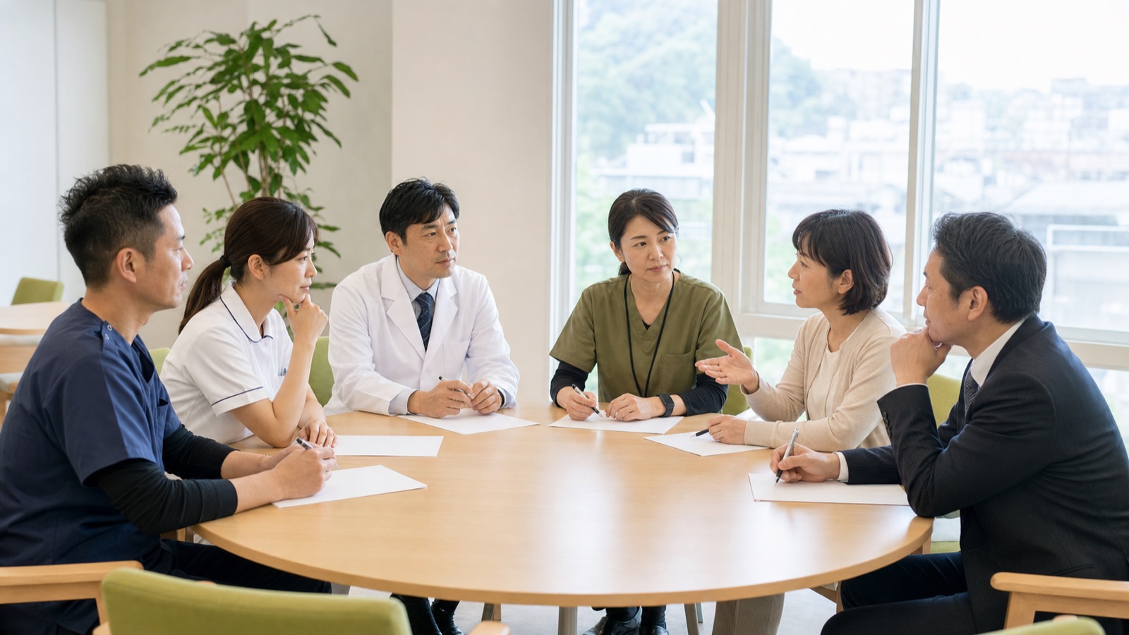 多職種がひとつのチームとなり、患者さんとご家族を囲んで支える